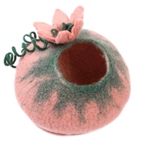Lit pour chats Asterisk en feutre de laine de Nouvelle-Zélande de haute qualité, écologique, douillet, portable, motif uni, pour intérieur