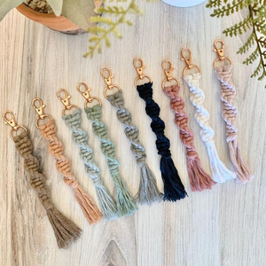 Handmade Bliss Twisted Macrame Keychain - Product Image 1