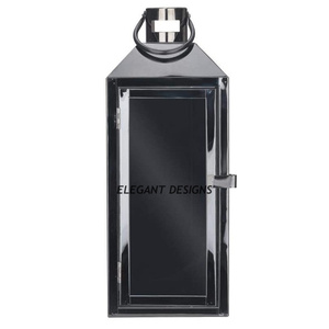 Antique Designer <b>Black</b> Powder Coated Metal <b>Lantern</b> Custom Size Handmade Candle <b>Lantern</b> Decorative Wholesale Metal <b>Lantern</b> - Product Image 4