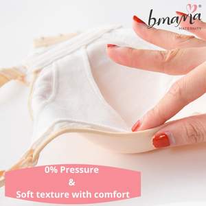 Conjunto de sujetador de maternidad supersuave de algodón puro superventas, diseño en V profundo, correa ajustable inalámbrica, Copa supersuave sólida - Product Image 4
