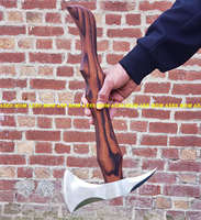 VIKING 1095 Lame en acier à haute teneur en carbone Tomahawk Hache de combat forgée à la main de qualité industrielle avec gaine en cuir