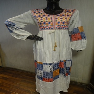 Latest Design Cotton Embroidery <b>Printed</b> Kaftan Moroccan Dubai Abaya <b>Islamic</b> Women'S Muslim Dress - Product Image 1