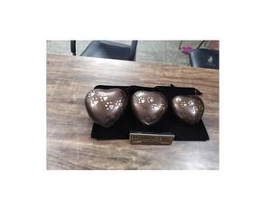 Brassworld Inde métal coeur animal patte souvenir crémation urne Style américain dans différentes tailles Funerarl fournitures - Product Image 2