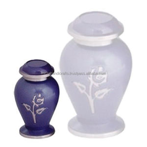 Negro y oro diseño de la flor de la cremación niño urna para cenizas humanas mejor conmemora su amado - Product Image 4