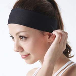 Absorbent Sport Headband <b>Sweatband</b> for Men Women Yoga Hair Bands Head Sweat Bands Running Fitness Workout Sports Safety Black - Product Image 1
