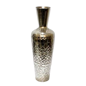 Vase à fleurs moderne martelé en aluminium pour accessoires de décoration de mariage Vase à fleurs en métal de la plus grande qualité - Product Image 2