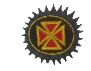 Cavaleiro templar rosette grand commandery rosette mylar não tarnish cruz