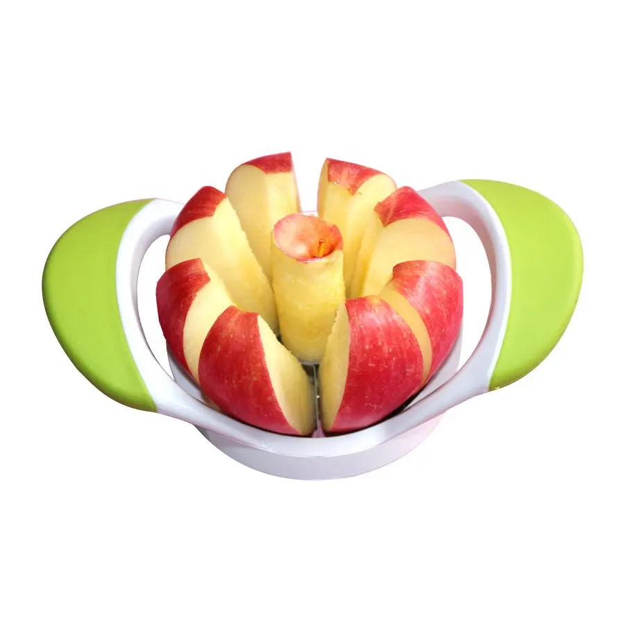 खाद्य ग्रेड सुरक्षित तेजी से 8-ब्लेड तेज दाँतेदार ब्लेड स्टेनलेस स्टील नाशपाती सेब फल slicer छीलने तकलीफ slicer