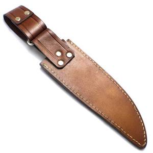 Gaine en cuir ombragée à grain riche fabriquée en usine pour couteaux Bowie à lame fixe pour une utilisation en extérieur - Product Image 2