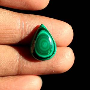 Malachite calibré forme de poire plaine cabochon de pierres précieuses en vrac faisant des bijoux bague/bracelet/pendentif à vendre en gros naturel - Product Image 2