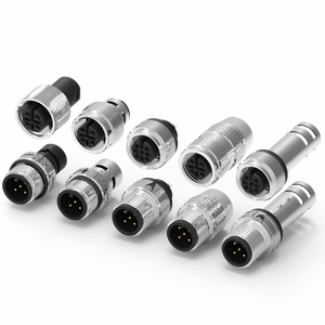 Connecteur industriel mâle/femelle M12 à code A moulé avec câble, étanche IP67 - Product Image 1