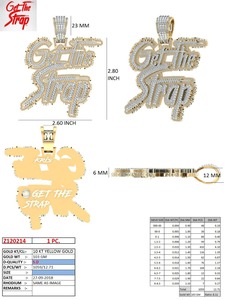Usine personnalisée glacé VVS Moissanite Lab diamant Hip Hop Logo nom pendentif Pass diamant testeur hommes bijoux en argent - Product Image 3