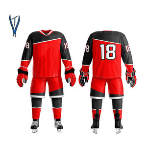 Uniforme de Hockey sobre Hielo de Poliéster 100% Transpirable y Cómodo, de Calidad Superior, con Diseño de Logotipo Personalizado, Último Modelo, Venta Directa de Fábrica - Product Image 1