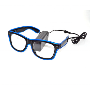 Gafas de <span class=keywords><strong>Moda</strong></span> con Cable EL de 3 Modos, Gafas LED Intermitentes de Neón, Luminosas, con Forma, Juguetes Clásicos Brillantes para Baile, DJ, Máscara de Fiesta - Product Image 5