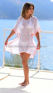 Outils Transparent en coton, caftan, robe de plage, Boho, Hippie, Chic, tendance, 17 couleurs - Product Image 3