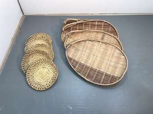 Plateau de service personnalisé jonc de mer bambou rotin jacinthe d'eau tissé à la main plateau en bois créatif du Vietnam - Product Image 5