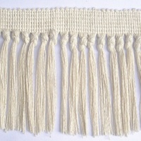 Frange en coton blanc, 5 pouces, pour décoration, diamant indien, exportation