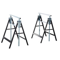 Chevalet en acier pliable, pieds télescopiques réglables, ensemble d'outils ménagers, table de travail avec capacité de 200 kg et largeur de support de 68 cm