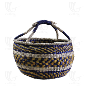 Wholesale Colorful Designed Seagrass Bolga <b>Basket</b> <b>Cheap</b> Price High Quality - Product Image 1