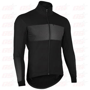 Chaqueta fluorescente de Ciclismo de manga larga para hombre, chaqueta de carrera - Product Image 2