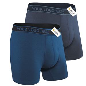 Boxers en modal personnalisés pour hommes - Boxers longs confortables avec votre logo personnalisé et service OEM de marque - Product Image 1