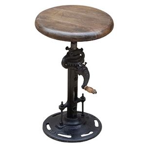 Hot Selling Industrial & Vintage 3 Leg Metal <b>Stool</b> with Round Wooden <b>Seat</b> for Bedroom Villa & Living Room Decor - Product Image 1