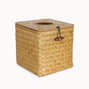 Couvercle de boîte à mouchoirs en rotin naturel de haute qualité - Product Image 1