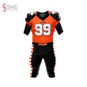 Factory sell cheap small MOQ custom design your own pattern sublimation printing American football jersey uniform