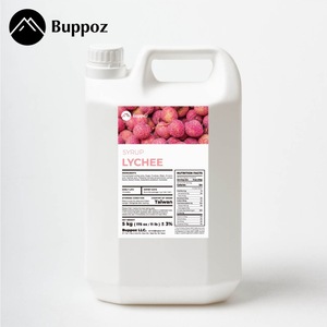 น้ำเชื่อมลิ้นจี่ 5 กก. ขวด ฮาลาล HACCP สำหรับร้านชานมไข่มุก ชานม จำหน่ายส่ง - Product Image 1