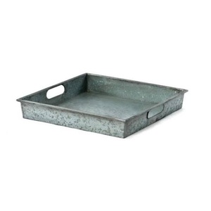 Plateau de service rond galvanisé à la vente chaude, décoration de table pour la maison, les hôtels et les restaurants, métal galvanisé, Noël - Product Image 4