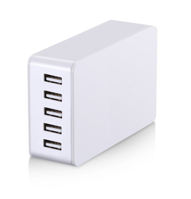 USB Charger 32.5W 6.5A 5 Ports Desktop USB Charging Station with Multiple Port for Mobile Phones and Tablets