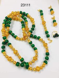 แอฟริกันเซเนกัลมาลีคอโมโรสมายอตโมร็อกโกชุดแต่งงานสร้อยคอเครื่องประดับ1กรัม2กรัมชุดชุบทองเงิน - Product Image 6