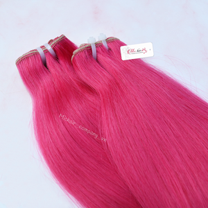 ผมแท้แบบเรมี่ยังไม่ผ่านกระบวนการผมถักแบบบราซิลสีชมพูผมแท้จากโรงงานเวียดนาม - Product Image 1