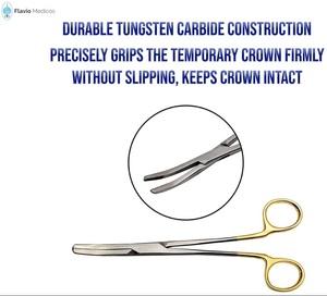 Fórceps removedor de pinzas de corona de alta calidad TC Instrumentos dentales de acero inoxidable - Product Image 5