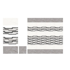 กระเบื้องบุผนังเคลือบตกแต่งลายดอกไม้เรียบง่ายสีครีม 30x60ซม - Product Image 4