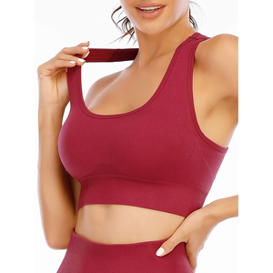 Conjuntos de ropa deportiva de talla grande para mujer, venta al por mayor con logotipo personalizado, 2 piezas, Top sin costuras y mallas, conjuntos sólidos de entrenamiento físico - Product Image 5