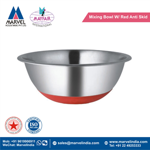 Bol de mélange profond et rond en acier inoxydable, écologique, avec logo personnalisé, base antidérapante en silicone, pour fruits et légumes, vente en gros - Product Image 2