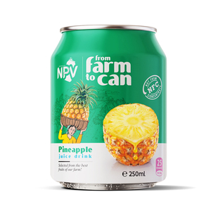 Bebida de zumo de piña, lata de Alu, 250ml, precio barato del proveedor, para la salud, precio de la empresa - Product Image 1
