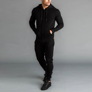 El Pakistán ropa deportiva de algodón y poliéster con cremallera para hombre traje de pista caliente venta personalizada hombres chándal - Product Image 3