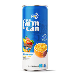 Meilleure vente de boisson pour l'été 250ml peut pur mélange de jus de fruits à boire-échantillon gratuit conception gratuite de marque privée - Product Image 1