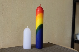 Caro CHAKRA PILLAR CANDLE-<b>Paraffin</b> Various Colors - Product Image 5