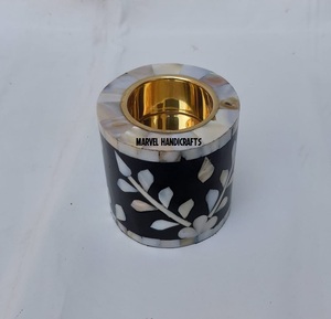 Luxury Bakhoor Burner Handmade Mabkhara Incense Holder Arabic Oud Burner for Ramadan <b>Eid</b> Home Decor <b>Gift</b> Gold Inlay Design - Product Image 2