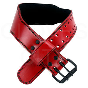 Ceinture d'haltérophilie professionnelle réglable de longue durée de qualité durable Protection avancée Design incurvé en cuir à Double broche - Product Image 3