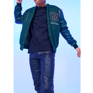 Chaqueta de béisbol con logotipo personalizado para hombre, ropa de calle, deportiva, informal, lisa, en blanco, universidad, alta calidad - Product Image 1