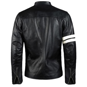 Vestes en cuir Field Expert Best 2026, vestes de motard classiques, couleur noire, design slim fit, vestes en cuir pour hommes - Product Image 2