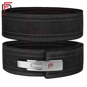 Hot Selling Gym Belt Weight Lifting Cowhide Leather Gym Weight Lifting Lever Buckle Powerlifting Belt Sweat Belt - Product Image 3