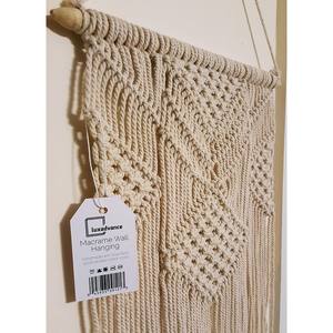 Vente en gros Boho Macramé Tenture murale en céramique écologique et PC pour la maison, hôtel, décorations de Noël et de Pâques en rouge - Product Image 6