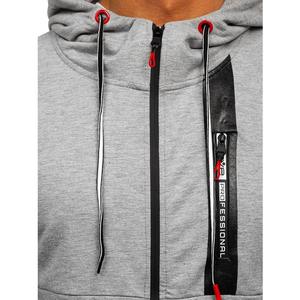 Conjunto de Sudadera con capucha de gran tamaño con estampado 3D para hombre de muestra gratis OEM 50% Algodón 50% poliéster sudadera de manga larga traje negro - Product Image 2