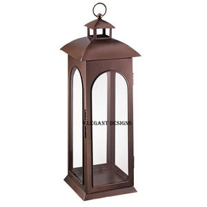 Linterna de Metal chapada en oro para decoración del hogar y jardín, conjunto de tres linternas de Metal de alta calidad, moderna - Product Image 2