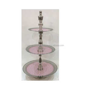 Soporte de pastel impreso para decoración de Bodas de 3 niveles, herramienta de acero inoxidable de tamaño personalizado, características sostenibles inspiradas en vacaciones INS - Product Image 5